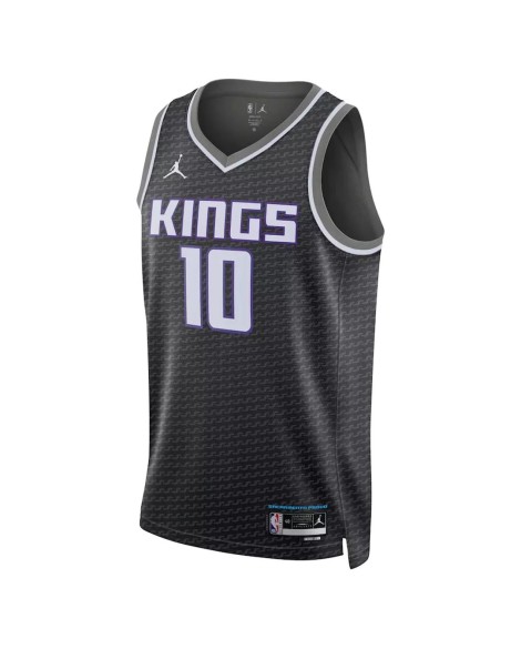Maillot Swingman Sacramento Kings Domantas Sabonis #10 noir 2022/23 pour hommes - Édition Statement