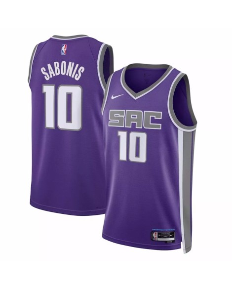 Maillot Swingman Sacramento Kings Domantas Sabonis #10 Violet 2022/23 pour hommes - Édition Icon
