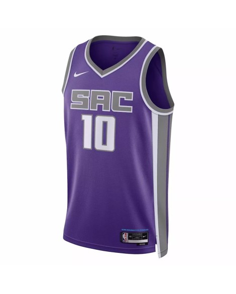 Maillot Swingman Sacramento Kings Domantas Sabonis #10 Violet 2022/23 pour hommes - Édition Icon