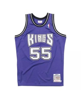 Sacramento Kings Jason Williams #55 Mitchell & Ness Purple Hardwood Classics Maillot authentique pour hommes