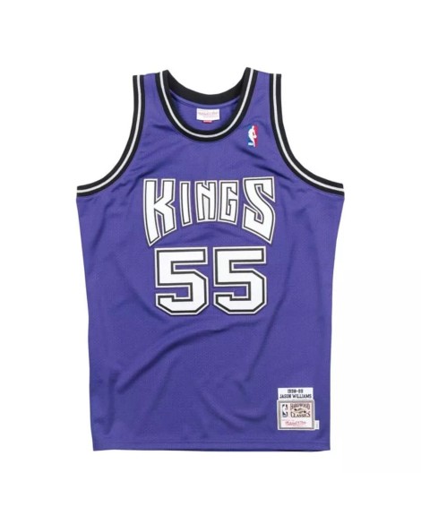 Sacramento Kings Jason Williams #55 Mitchell & Ness Purple Hardwood Classics Maillot authentique pour hommes