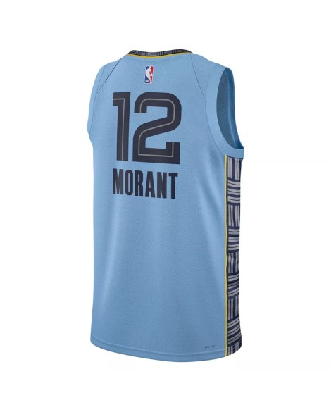 Maillot Swingman Memphis Grizzlies Ja Morant #12 Jordan Brand bleu clair 2022/23 pour hommes - Édition Statement