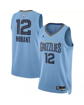 Maillot Swingman Memphis Grizzlies Ja Morant #12 Jordan Brand bleu clair 2022/23 pour hommes - Édition Statement