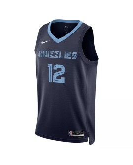 Maillot Swingman Memphis Grizzlies Ja Morant #12 Marine Hardwood Classics 2022/23 pour hommes - Édition Icon