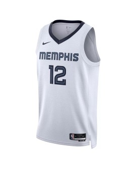 Maillot Swingman Memphis Grizzlies Ja Morant #12 Nike blanc 2022/23 pour hommes - Édition Association