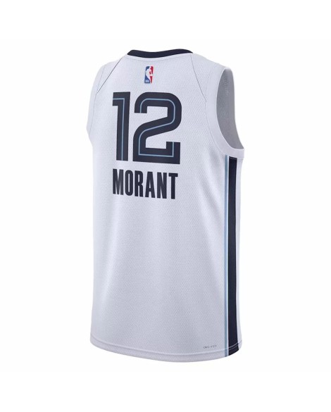 Maillot Swingman Memphis Grizzlies Ja Morant #12 Nike blanc 2022/23 pour hommes - Édition Association