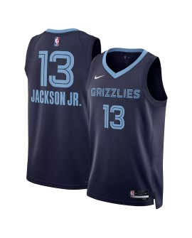 Maillot de l'équipe Swingman Nike bleu marine #13 Jaren Jackson des Memphis Grizzlies pour hommes