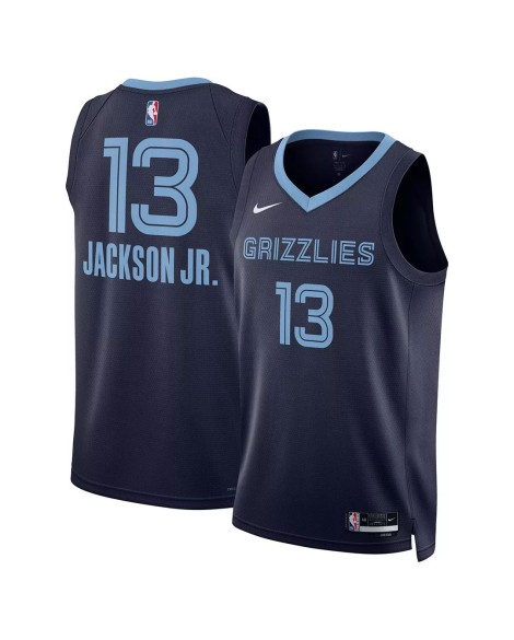Maillot de l'équipe Swingman Nike bleu marine #13 Jaren Jackson des Memphis Grizzlies pour hommes