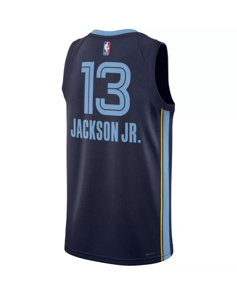 Maillot de l'équipe Swingman Nike bleu marine #13 Jaren Jackson des Memphis Grizzlies pour hommes