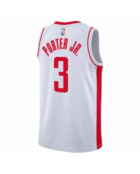 Maillot Swingman Houston Rockets Kevin Porter Jr. #3 Nike blanc 2022/23 pour hommes - Édition Association