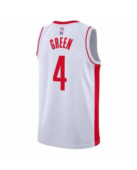 Maillot Swingman Houston Rockets Jalen Green #4 Nike Blanc 2022/23 pour hommes - Édition Association
