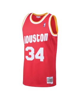 Maillot NBA Swingman Houston Rockets Hakeem Olajuwon #34 Mitchell & Ness rouge 1993/94 pour hommes