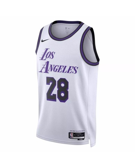 Maillot Swingman Los Angeles Lakers Rui Hachimura #28 Nike blanc 2022/23 pour hommes - City Edition