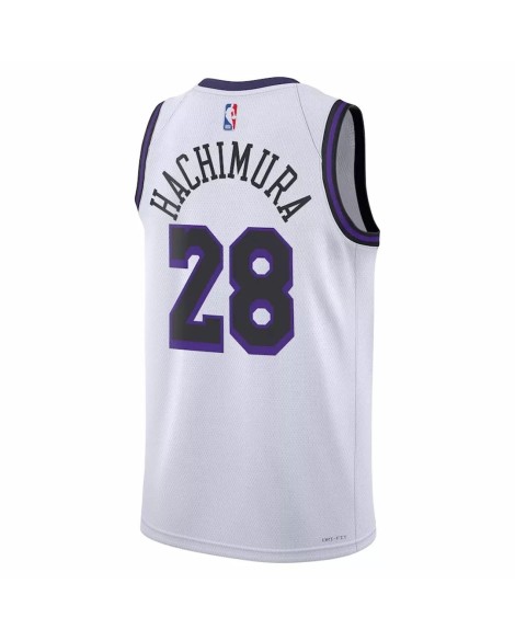 Maillot Swingman Los Angeles Lakers Rui Hachimura #28 Nike blanc 2022/23 pour hommes - City Edition