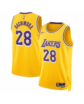 Maillot Swingman Los Angeles Lakers Rui Hachimura #28 Nike Or 2022/23 pour homme - Édition Icon