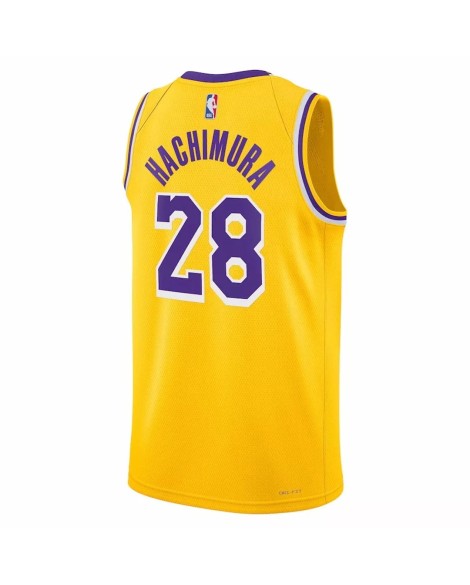 Maillot Swingman Los Angeles Lakers Rui Hachimura #28 Nike Or 2022/23 pour homme - Édition Icon