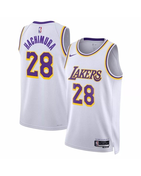 Maillot Swingman Los Angeles Lakers Rui Hachimura #28 Nike blanc 2022/23 pour hommes - Édition Association
