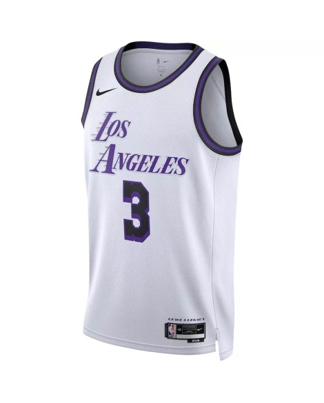 Maillot Swingman Los Angeles Lakers Anthony Davis #3 Nike blanc 2022/23 pour hommes - City Edition