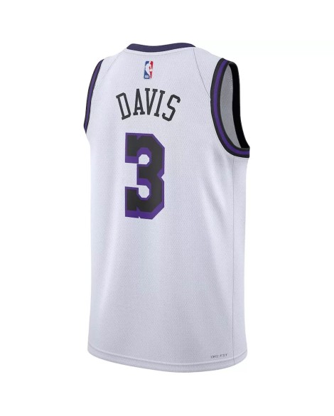 Maillot Swingman Los Angeles Lakers Anthony Davis #3 Nike blanc 2022/23 pour hommes - City Edition