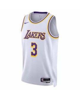 Maillot Swingman Los Angeles Lakers Anthony Davis #3 Nike Blanc 2022/23 pour Homme - Édition Association