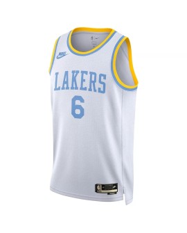 Maillot Swingman Los Angeles Lakers LeBron James #6 Nike blanc 2022/23 pour hommes - Édition classique