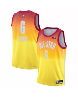 Maillot Swingman LeBron James #6 Jordan Brand orange 2023 NBA All-Star Game pour homme