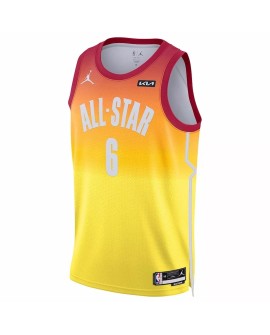 Maillot Swingman LeBron James #6 Jordan Brand orange 2023 NBA All-Star Game pour homme