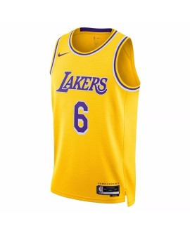 Maillot Swingman Los Angeles Lakers LeBron James #6 Nike Or 2022/23 pour homme - Édition Icon