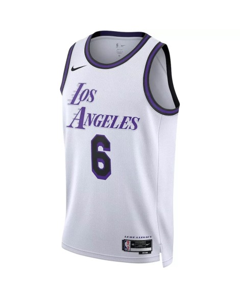 Maillot Swingman Los Angeles Lakers LeBron James #6 Nike blanc 2022/23 pour hommes - City Edition