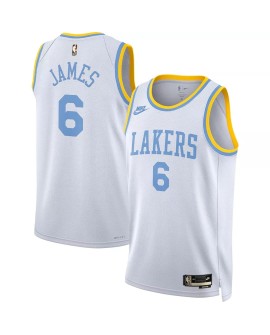 Maillot Swingman Los Angeles Lakers LeBron James #6 Nike blanc 2022/23 pour hommes - Édition classique