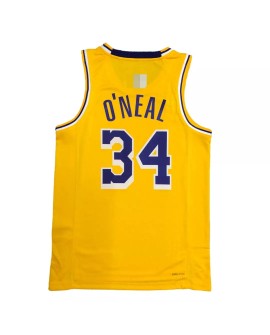 Maillot Swingman Los Angeles Lakers O'NEAL #34 Gold 2021 Diamond pour hommes - Édition Icon