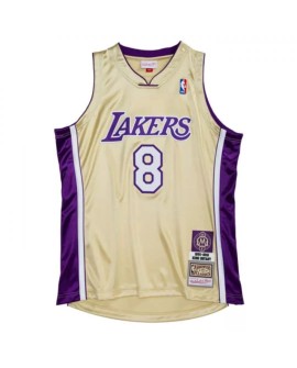 Maillot en bois dur Kobe Bryant Mitchell & Ness Gold Hall of Fame pour hommes des Los Angeles Lakers classe 2020