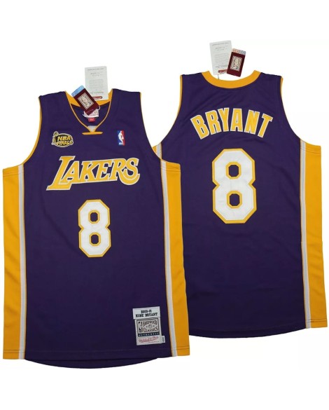 Maillot NBA Swingman #8 Mitchell & Ness des Los Angeles Lakers Kobe Bryant pour homme violet 2000/01