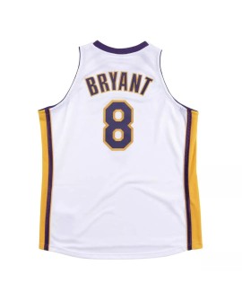 Maillot Los Angeles Lakers Kobe Bryant #8 Mitchell & Ness blanc 2003-04 Hardwood Classics pour hommes