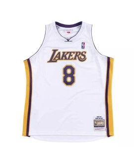 Maillot Los Angeles Lakers Kobe Bryant #8 Mitchell & Ness blanc 2003-04 Hardwood Classics pour hommes