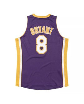 Maillot Los Angeles Lakers Kobe Bryant #8 Mitchell&Ness Violet 00-01 Hardwood Classics pour hommes