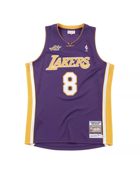 Maillot Los Angeles Lakers Kobe Bryant #8 Mitchell&Ness Violet 00-01 Hardwood Classics pour hommes