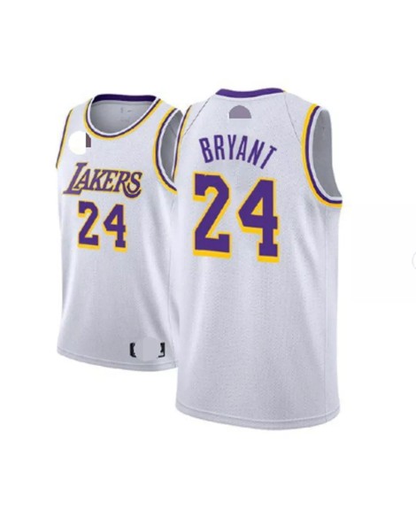 Maillot Swingman blanc Kobe Bryant #24 des Los Angeles Lakers pour hommes - Édition Association