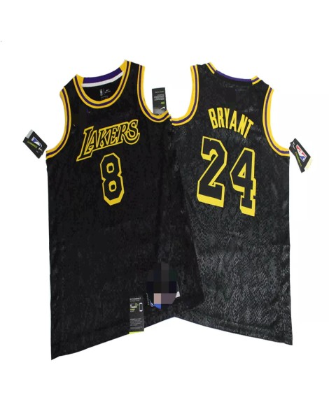 Maillot Swingman noir Kobe Bryant #8 et #24 des Los Angeles Lakers pour hommes