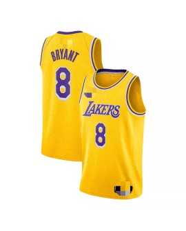 Maillot Swingman jaune Kobe Bryant #8 des Los Angeles Lakers pour hommes