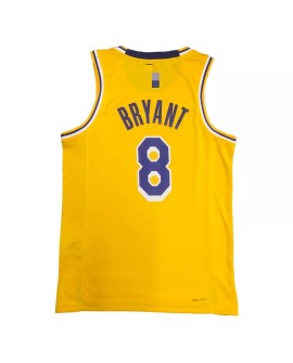 Maillot Swingman Los Angeles Lakers Kobe Bryant #8 Gold 2021 Diamond pour hommes - Édition Icon