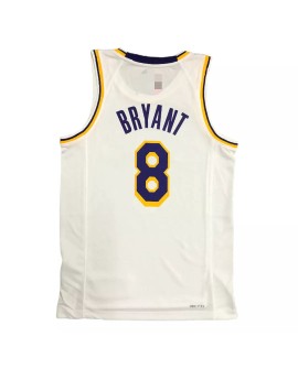 Maillot Swingman Los Angeles Lakers Kobe Bryant #8 White Diamond pour hommes - Édition Icon