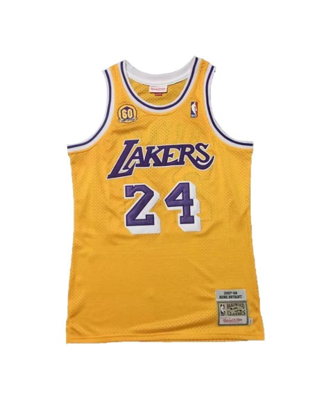Maillot NBA Swingman 2007/08 Bryant #24 Mitchell & Ness des Los Angeles Lakers pour hommes, jaune