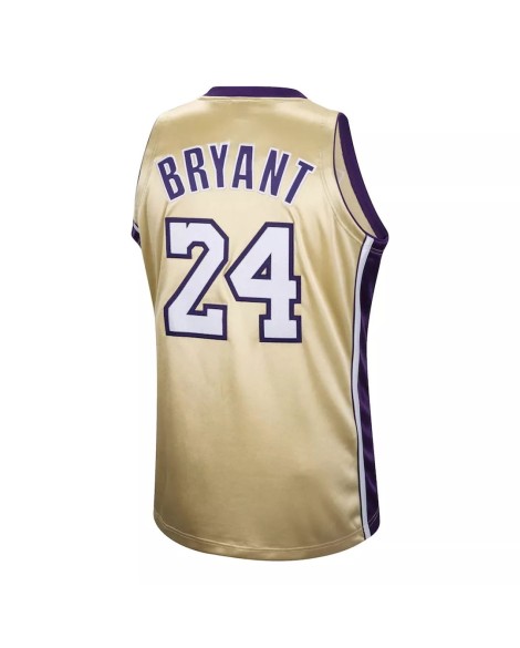 Maillot pour hommes des Los Angeles Lakers Kobe Bryant #24 Mitchell & Ness Gold Hall of Fame classe de 2020