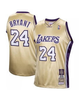 Maillot pour hommes des Los Angeles Lakers Kobe Bryant #24 Mitchell & Ness Gold Hall of Fame classe de 2020