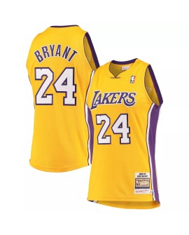 Maillot NBA Swingman Kobe Bryant #24 Mitchell & Ness Gold 2008/09 des Los Angeles Lakers pour hommes