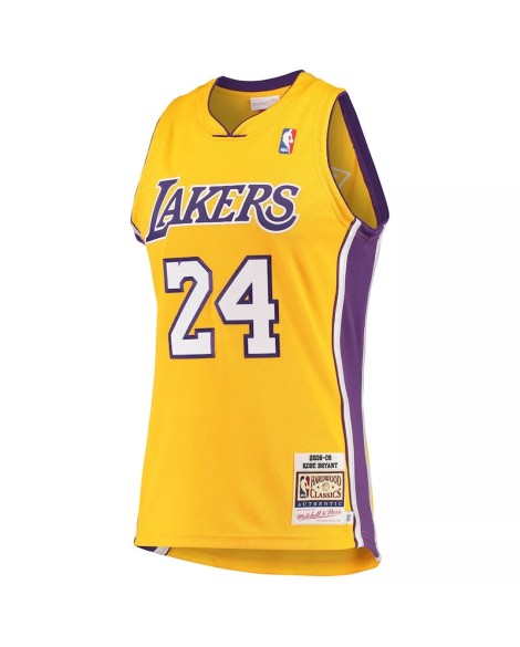 Maillot NBA Swingman Kobe Bryant #24 Mitchell & Ness Gold 2008/09 des Los Angeles Lakers pour hommes
