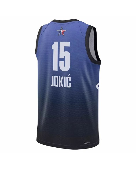 Maillot Swingman Nikola Jokic Jordan Brand bleu 2023 NBA All-Star Game pour homme