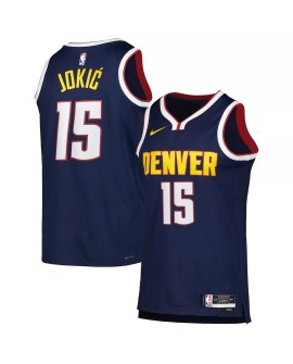 Maillot Swingman Nike #15 Nike Navy 2022/23 Denver Nuggets pour hommes - Édition Icon