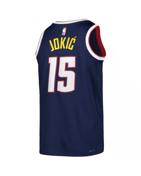 Maillot Swingman Nike #15 Nike Navy 2022/23 Denver Nuggets pour hommes - Édition Icon